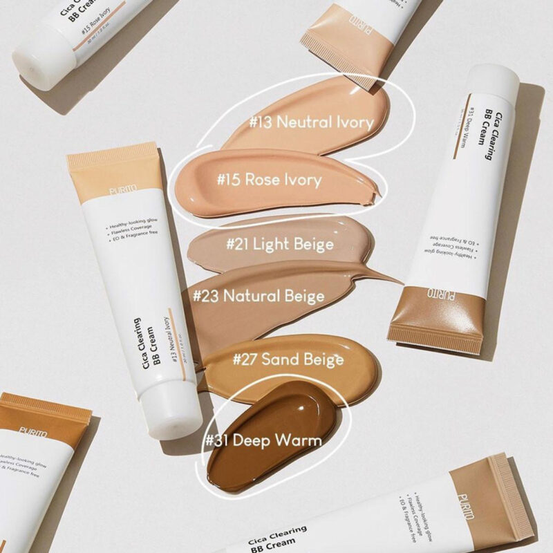 PURITO SEOUL Wonder Releaf Centella BB kremas su UVA / UVB ( SPF38/PA+++) apsauga 21 atspalvis (naujas pakuotės dizainas), 30ml - Image 3