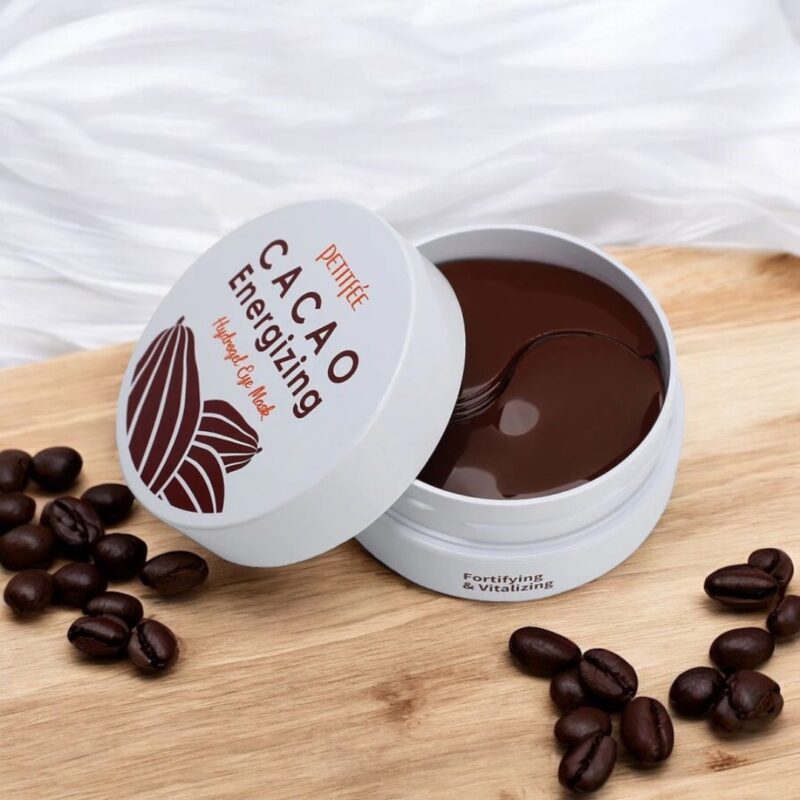 Petitfee Cacao Energizing Hydrogel Eye Mask energizuojančios paakių pagalvėlės su kakava, 60vnt. - Image 2