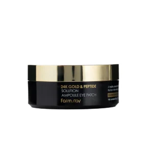 Farmstay 24K Gold & Peptide Solution Ampoule Eye Patch paakių kaukės su auksu ir peptidais, 60vnt.