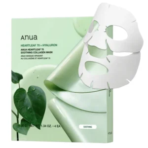 Anua Heartleaf 70 Soothing Collagen Mask stangrinanti ir raminanti veido kaukė, 1vnt.